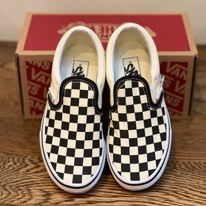 Vans Kids Classic Slip-On Checkerboard Shoes - NEW IN BOX